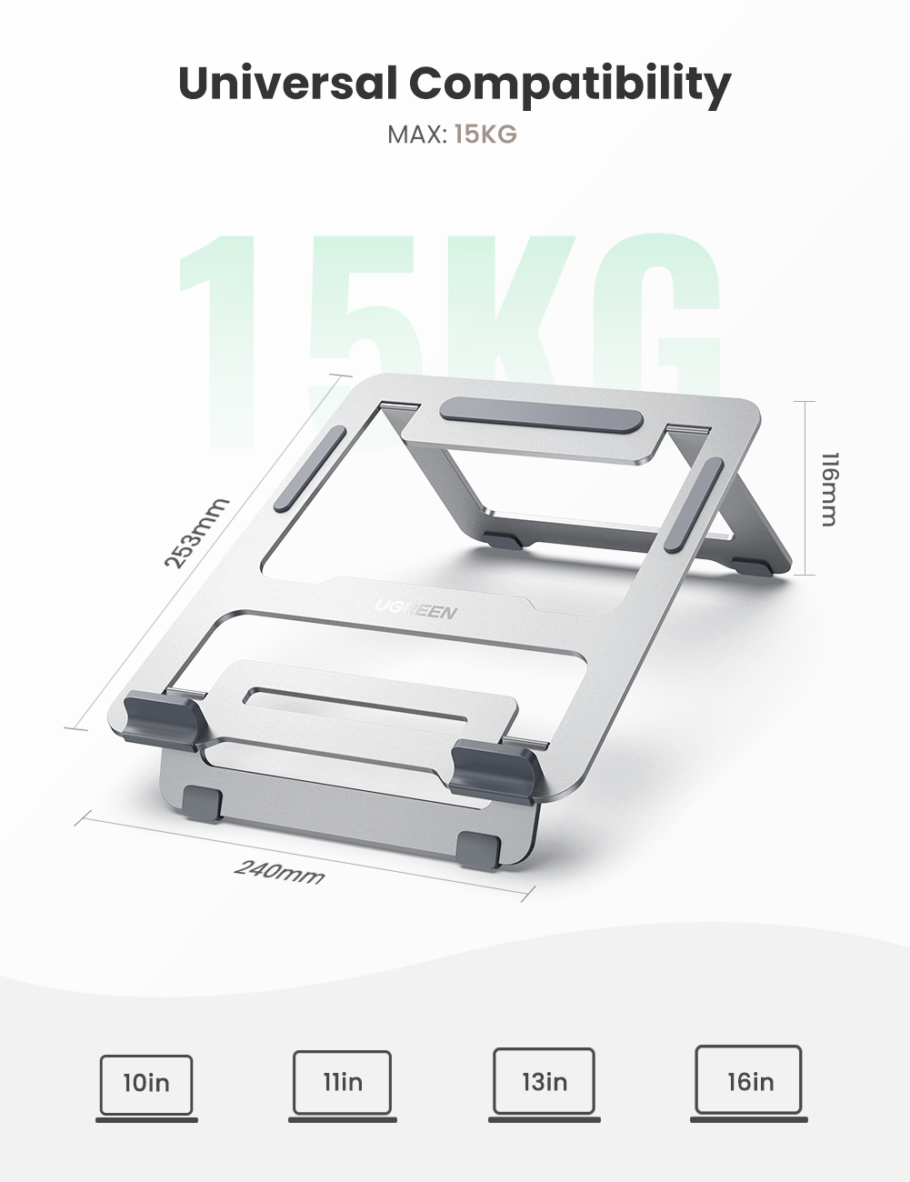 Ugreen UG80702LP309TK Màu Bạc Giá đỡ máy tính xách tay - HÀNG CHÍNH HÃNG