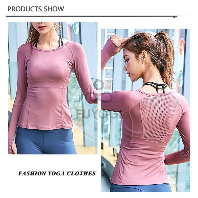 Áo Thun Thể Thao Tay Dài Phối Lưới Thoáng Khí Cho Nữ