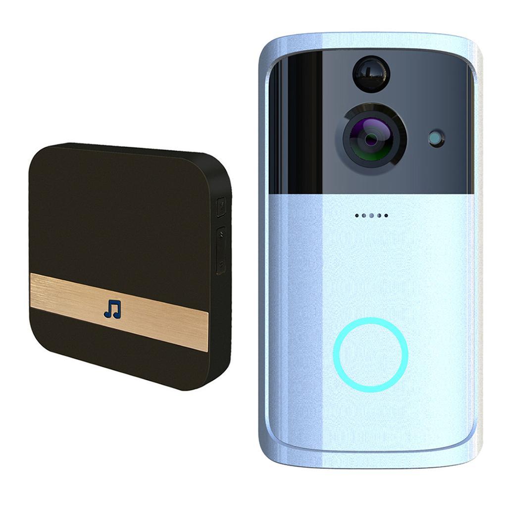 Silver Wifi Video Doorbell Wire-Free Camera Chime Security  Intercom AU