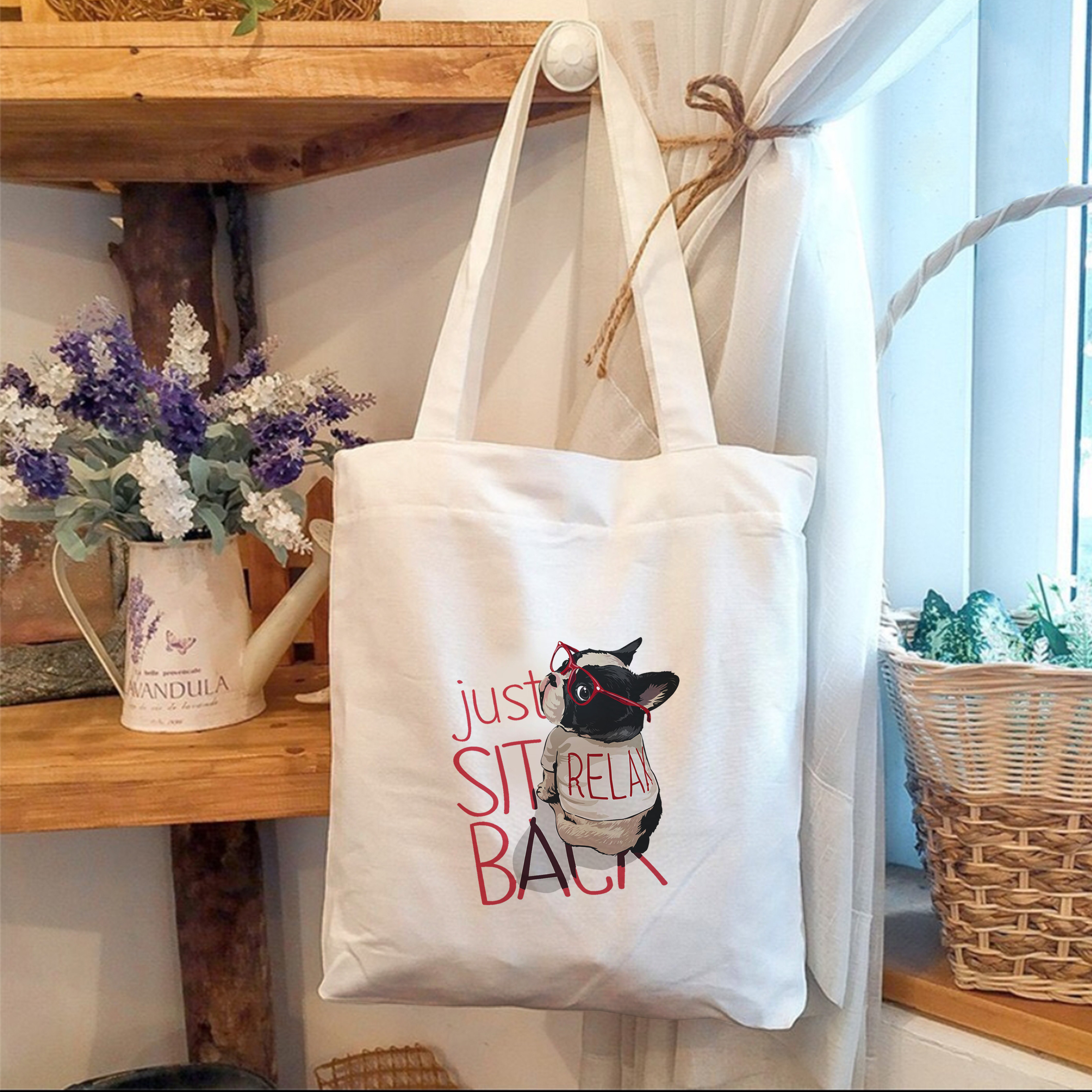 Túi Vải TOTE Đeo Vai Đi Học Đi Làm THÚ CƯNG CUTE - Túi Vải CanVas Trẻ Trung - Thời Trang - Tiện Dụng - TA055