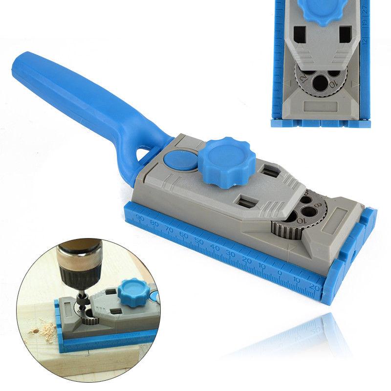 Jig Pocket Hole Drill Round Tenon Locator Woodworking Joinery Joining Tool