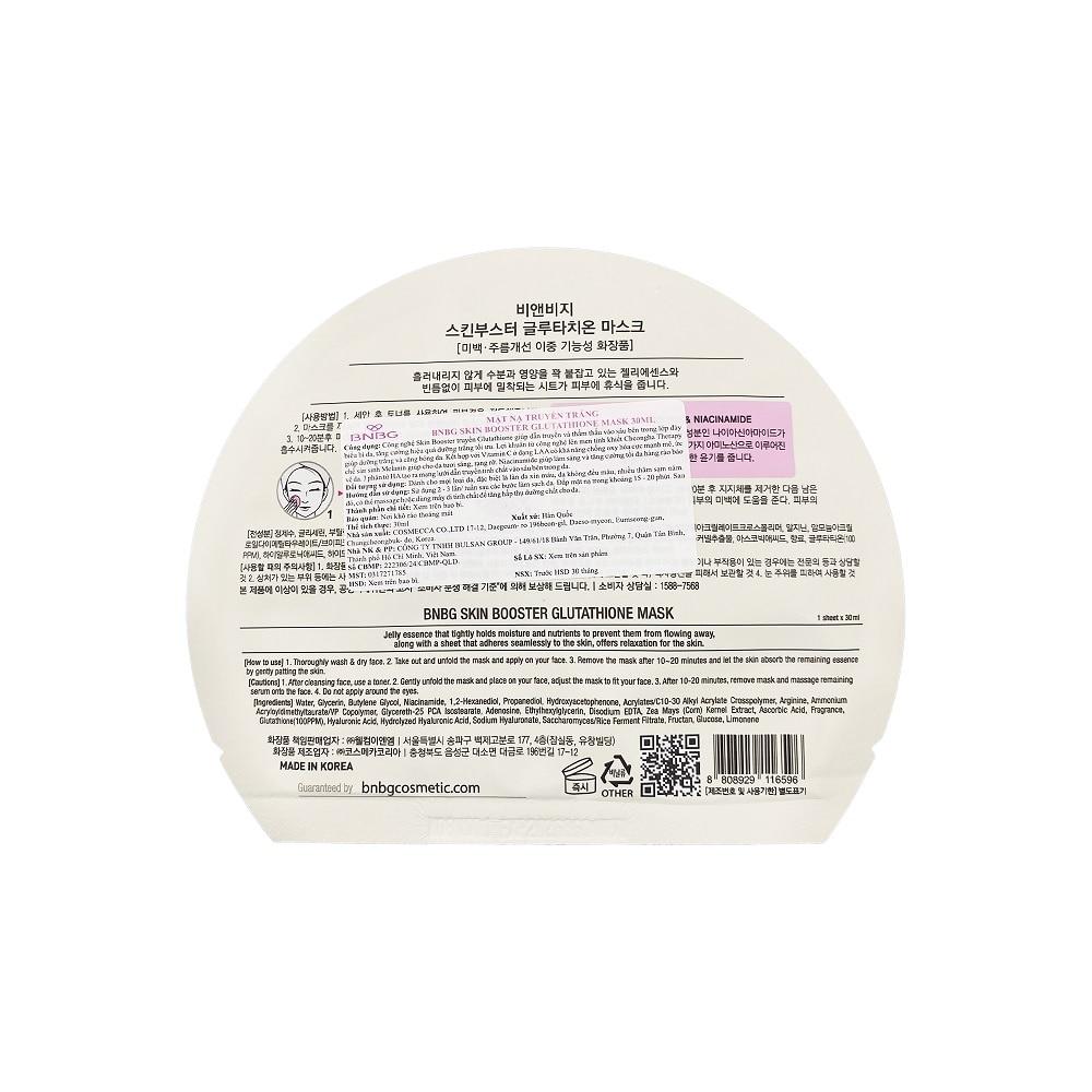 Mặt Nạ BNBG Dưỡng Sáng Da, Cấp Ẩm Sâu Skin Booster Glutathion Mask 30ml