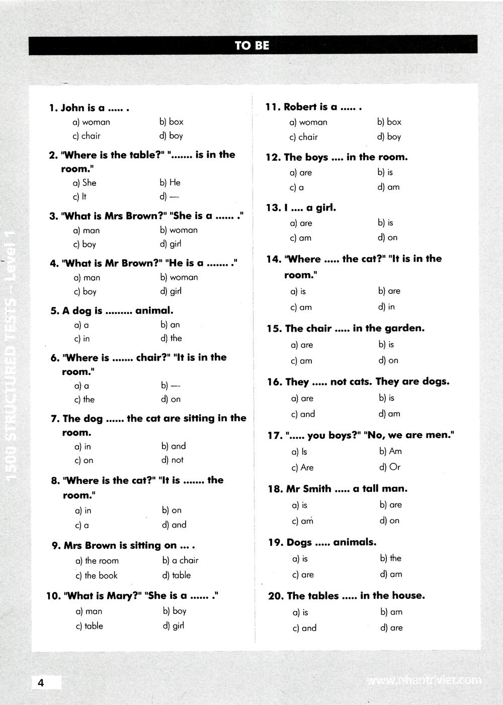 1500 Structured Tests Leve 1 (Không CD)