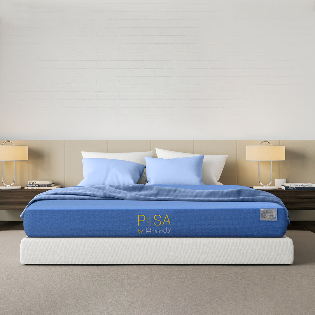 Combo cao cấp Đệm Gối Foam Amando Pisa mềm mại, êm ái, nâng đỡ và ôm sát cơ thể