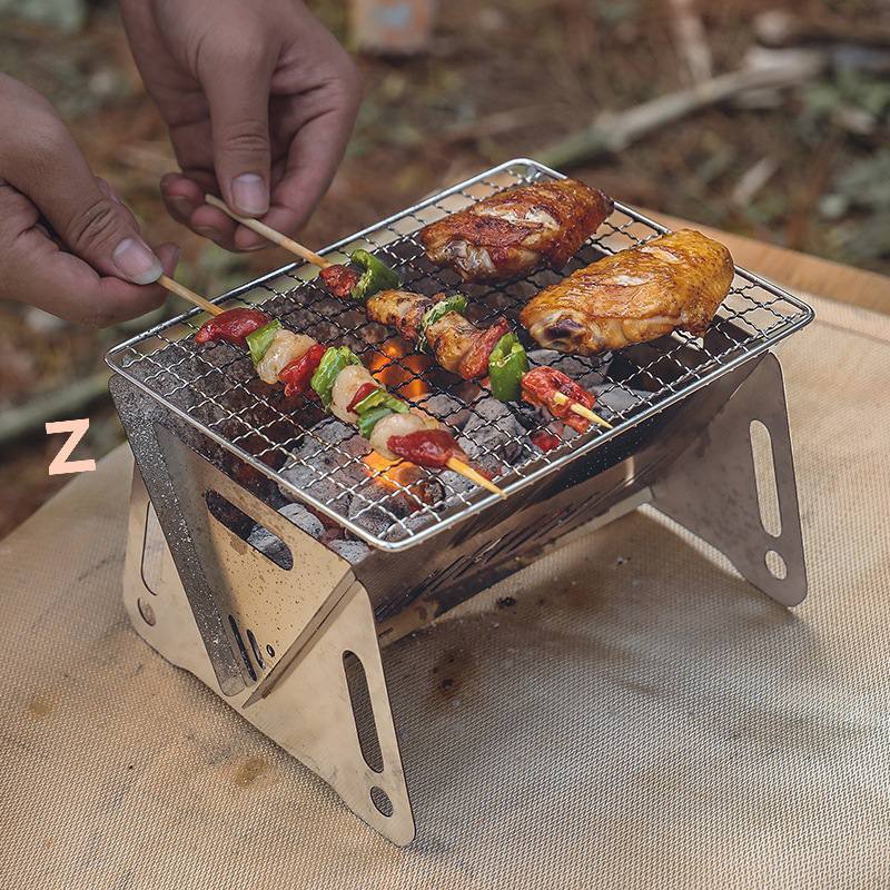 Bếp Nướng BBQ, Bếp Nướng Than Hoa Inox Siêu Đẹp, Siêu Bền, Bếp Nướng Mini, Bếp Than Mini Gấp Gọn
