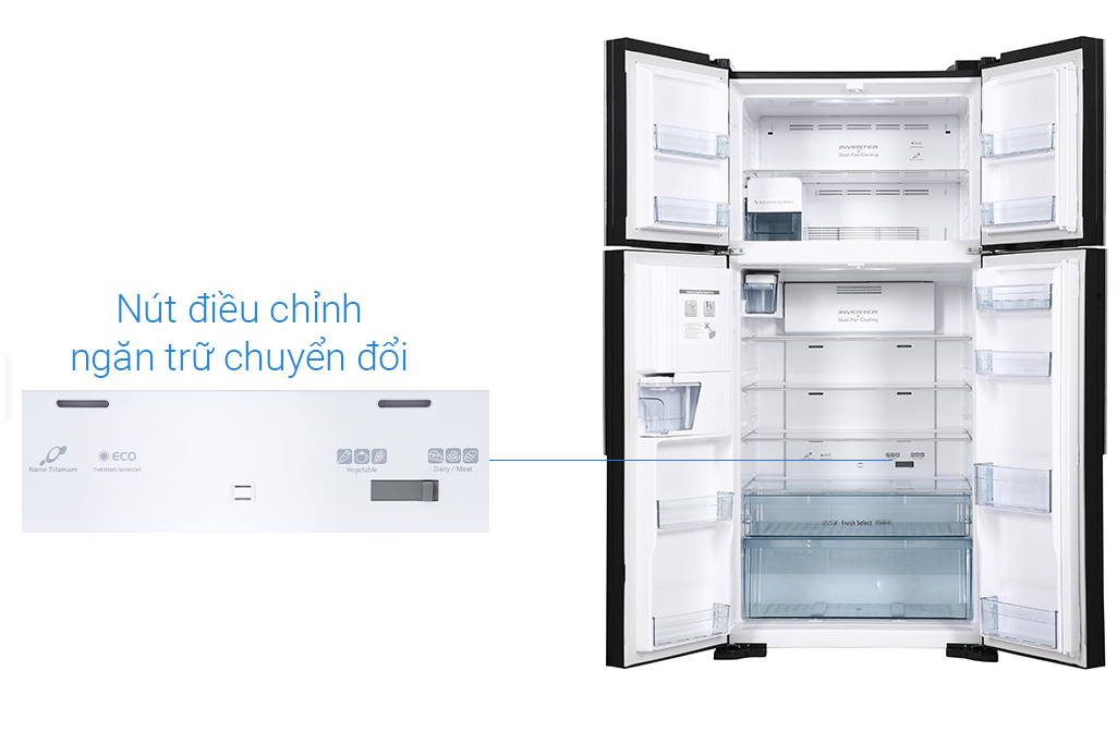 Tủ Lạnh Hitachi Inverter 540 lít R-FW690PGV7X - Hàng Chính Hãng - Chỉ Giao Hà Nội