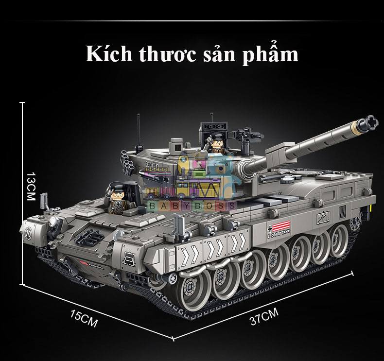 Bộ Đồ Chơi Lắp Ghép Xe Tăng Leopard Điều Khiển Từ Xa , Bộ Đồ Chơi Mô Hình Xe Tăng Leopard Điều Khiển Từ Xa, Bộ Đồ Chơi Lắp Ráp Xe Tăng Leopard Cao Cấp Với 1818 Chi Tiết
