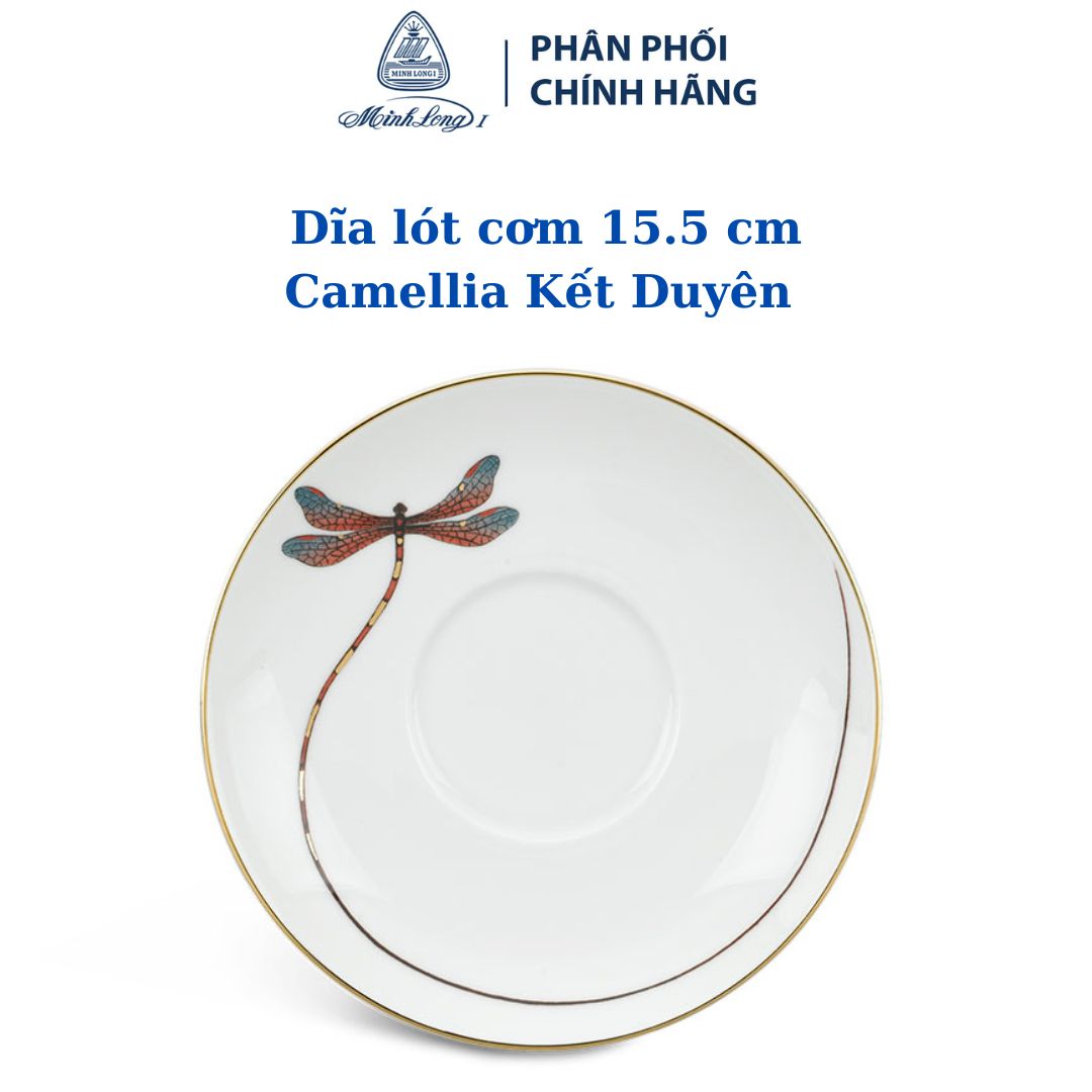 Dĩa lót chén 15.5 cm - Camellia - Kết Duyên - Gốm sứ cao cấp Minh Long 1