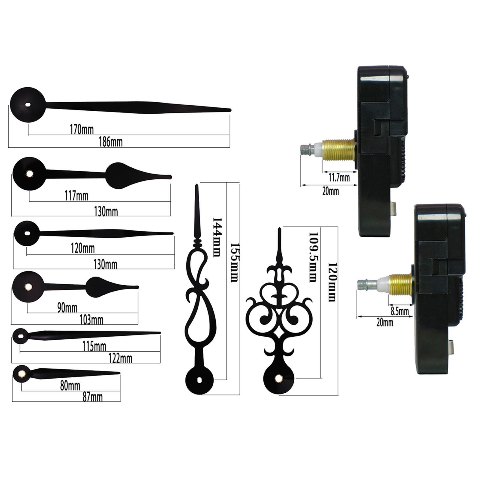 DIY Wall Clock Movement Mechanism Replacement Tool Parts 4 Pair Hand