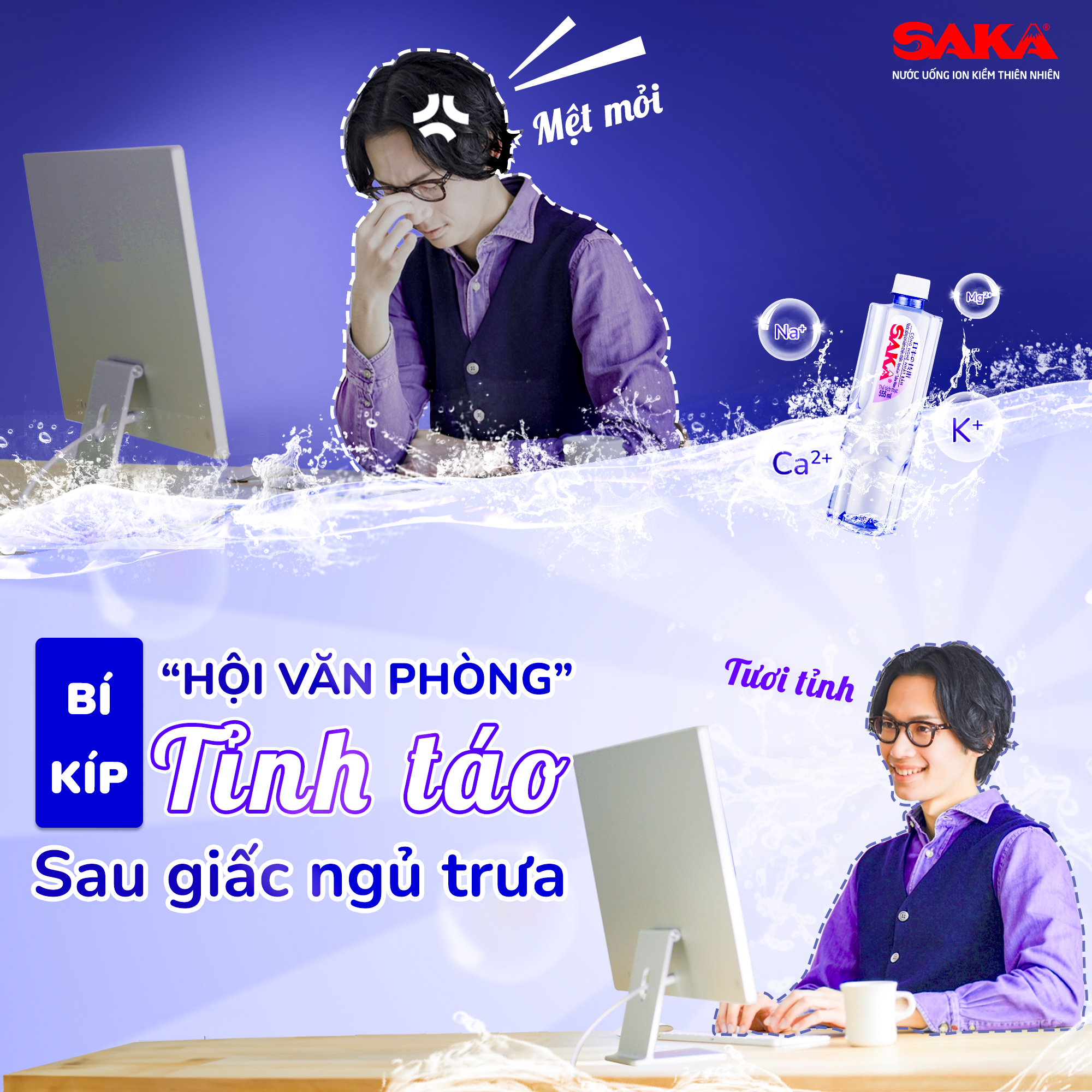 Thùng 24 Chai Nước Uống Ion Kiềm Đóng Chai Saka 355ml - Nước uống Detox với Công Nghệ Điện Phân Ion Kiềm Nhật Bản