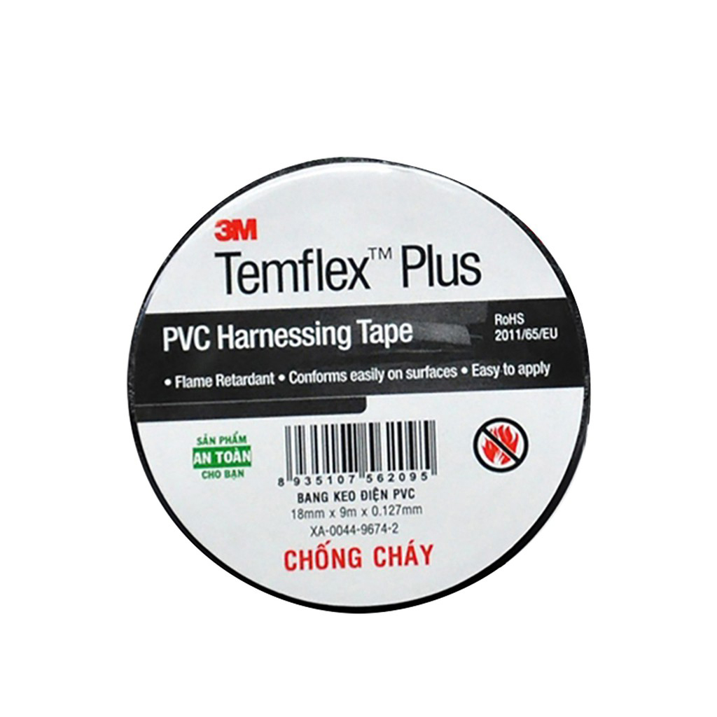 Băng keo điện PVC Temflex Plus 3M 1518