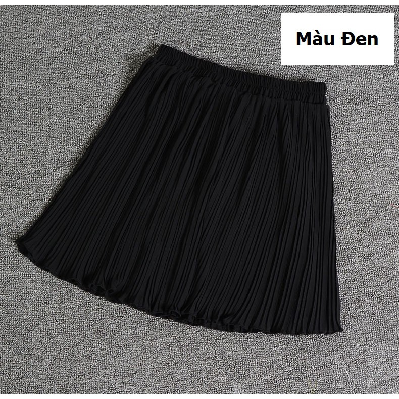 Chân váy dập ly ngắn dáng xòe Quảng Châu cho nữ CV042