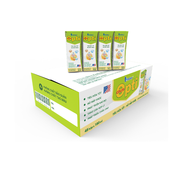SBPS Colos Opti 180ml giúp bé tiêu hóa tốt, hô hấp khỏe ( thùng 48 hộp ) - VitaDairy