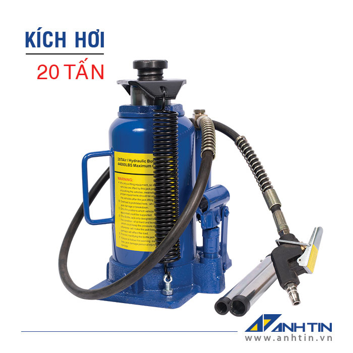 Kích hơi 20 tấn | Kích thủy lực dùng hơi | Con đội hơi 20 tấn | Cao 260mm | Chiều cao nâng 170mm | Chiều cao ren 80mm