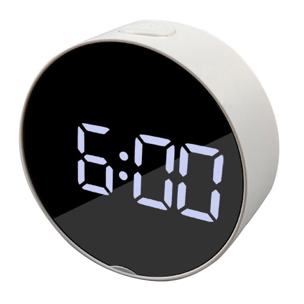 LED Screen Bedside Table Clock Mirror Suface Digital Clock A