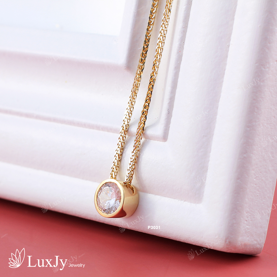 Mặt Dây Chuyền Nữ Đá Quý LuxJy Jewelry P3031 - Trắng