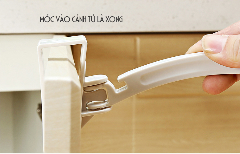 COMBO 2 MÓC TREO TÚI RÁC KẸP CỬA TỦ BẾP TIỆN LỢI NHANH CHÓN GỌN GÀNG