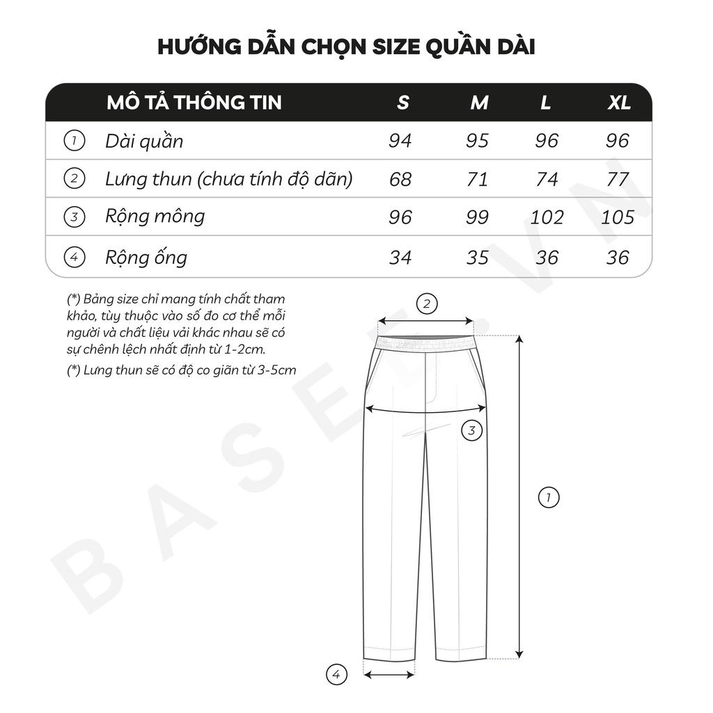 Quần kaki thun nam BASEE trơn may xếp ly