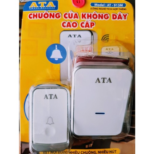 Chuông cửa không dây cao cấp ATA 913M (Hàng Chính Hãng)