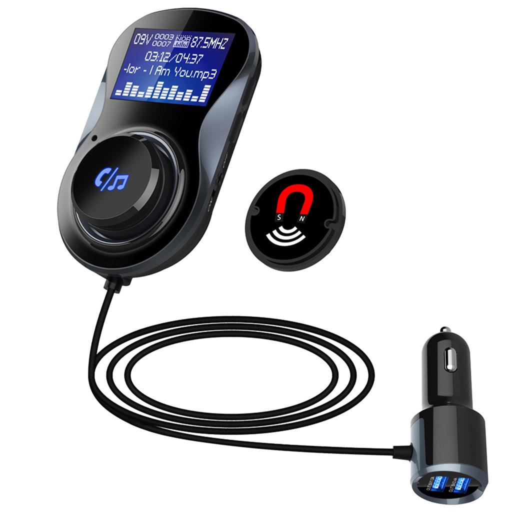 Bluetooth Handsfree Car Kit MP3 Player FM-Transmitter Radio 2xUSB Charger