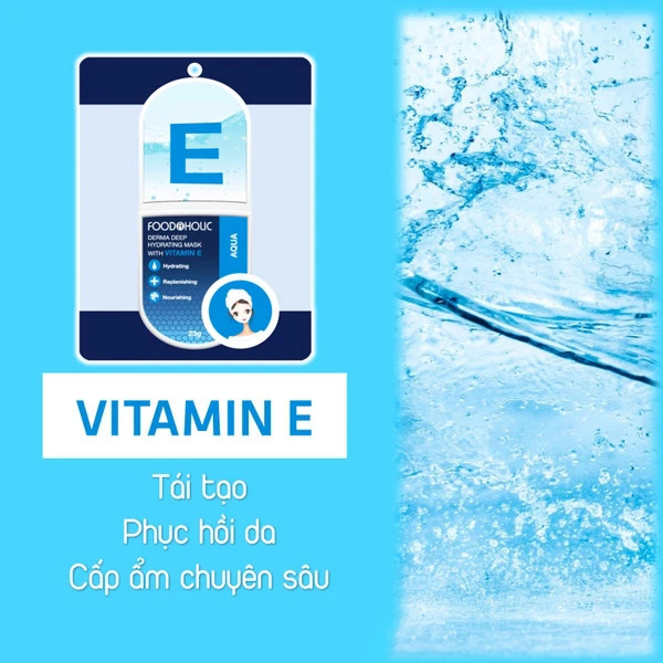 Combo 5 Mặt Nạ Dưỡng Ẩm Sâu Chiết Xuất Vitamin E Foodaholic Derma Deep Hydrating Mask 23g x 5