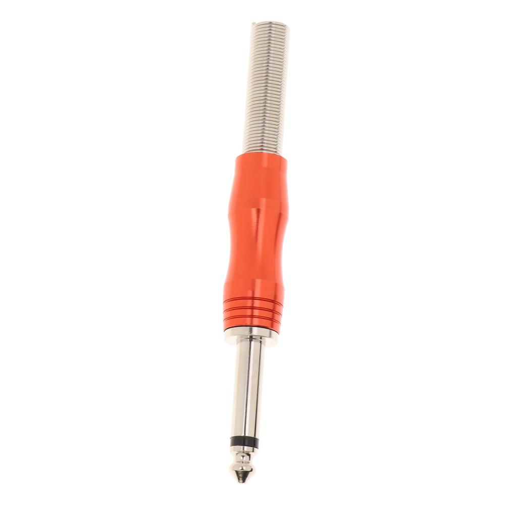Copper 6.35mm Mono Jack Plug Audio Connector for Amplifier Microphone
