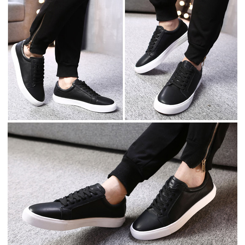 Giày Sneaker, giày thể thao big size cỡ lớn cho nam chân to bè bằng da bò thật - SK092