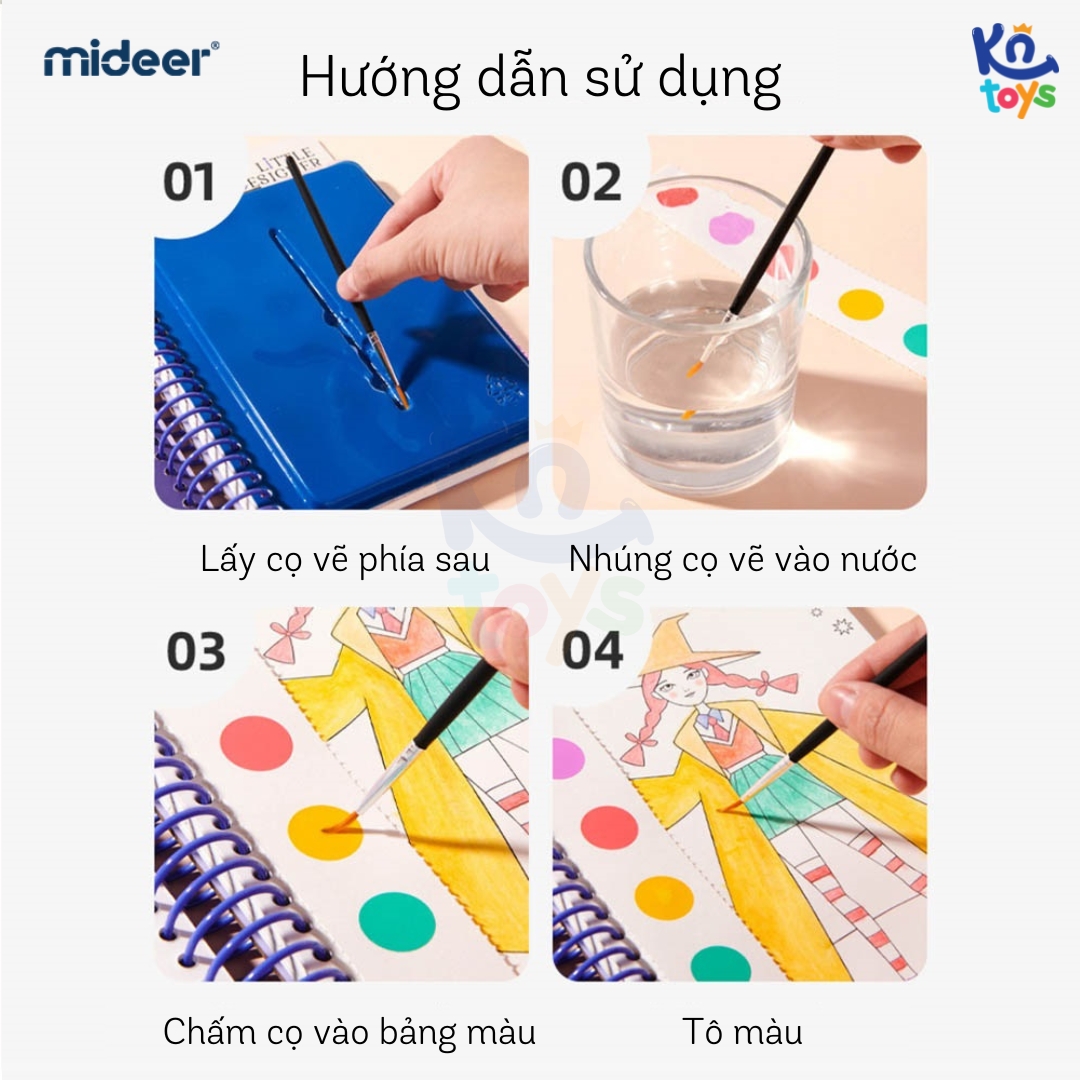 Đồ chơi Thiết Kế Thời Trang và Tô Màu Nước - Mideer Little Designer