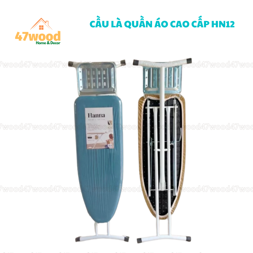 Cầu là quần áo cao cấp 47wood HN12 - Kệ để ủi đồ tăng giảm độ cao