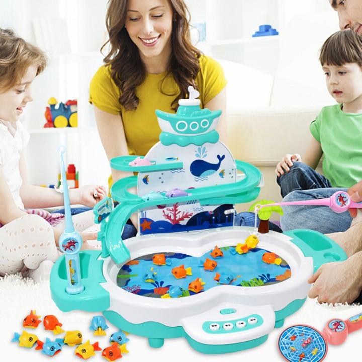 Đồ Chơi Câu Cá Thác Nước Cho Bé Đồ Chơi Câu Cá,Dùng Pin, Có Nhạc, Thác Trượt,Cá Bay Siêu Xịn.
