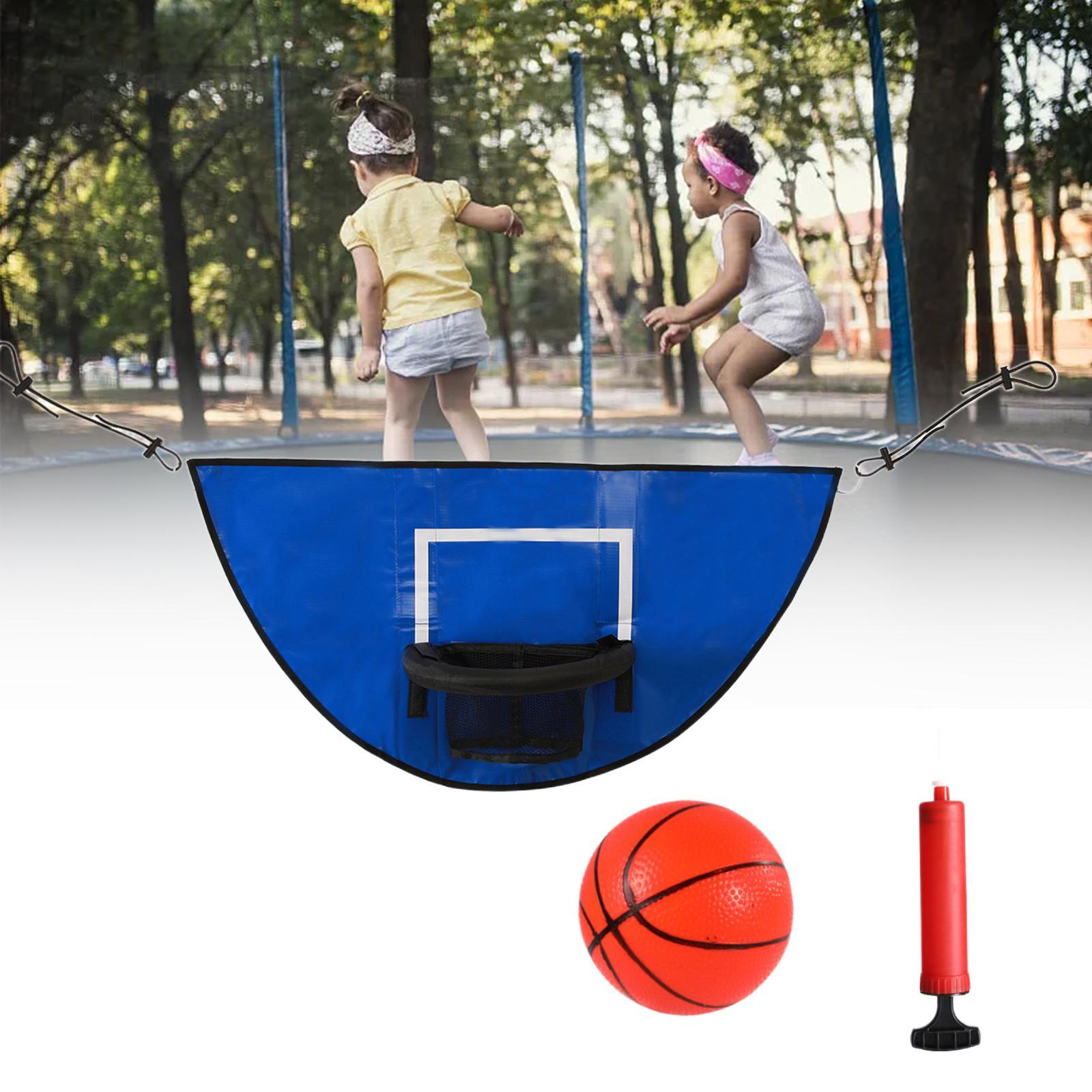Universal Trampoline Basketball Hoop, with Pump and Mini Basketball, Mini Basketball Hoop for Trampoline for Indoor Outdoor Playing Gifts