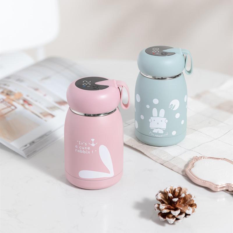 Dễ Thương Giữ Nhiệt Màu Thép Không Gỉ 304 Kawaii Nước Hút Chân Không Bình Cà Phê Sữa Nước Trà Tumbler Cô Gái Trẻ Em Quà Tặng 320ML