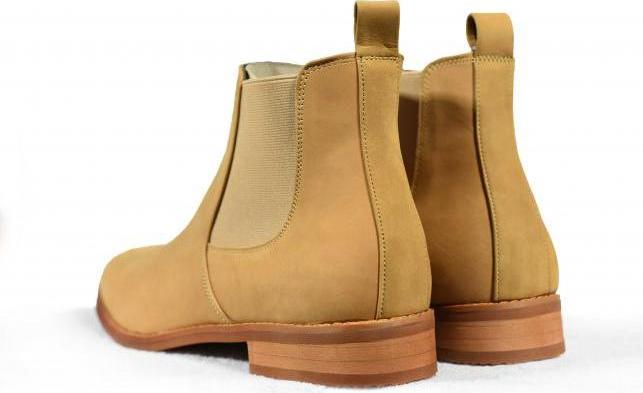 Giày Chelsea Boot Tathanium Nam Màu Vàng Nghệ Da Nubuck TFTNN8812