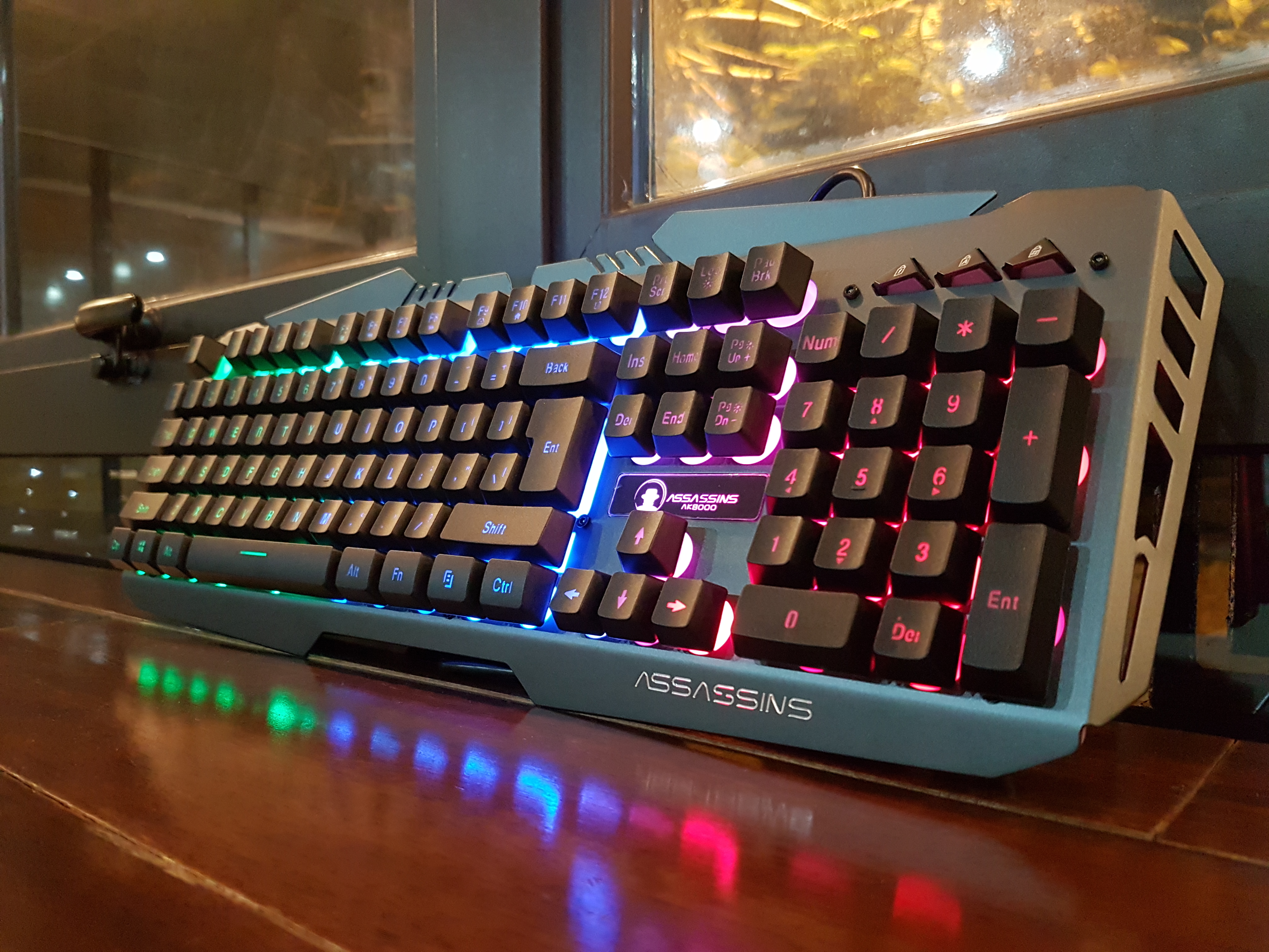 Bàn phím bán cơ Gaming Assassins AK8000 (RGB/Single Led) - Hàng Chính Hãng