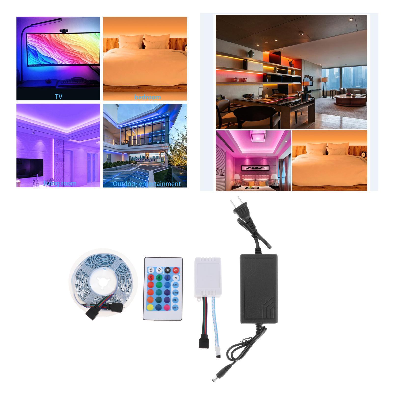 Outdoor LED Light Strip Remote IR Control for TV Living Room Home Bar Decor 24