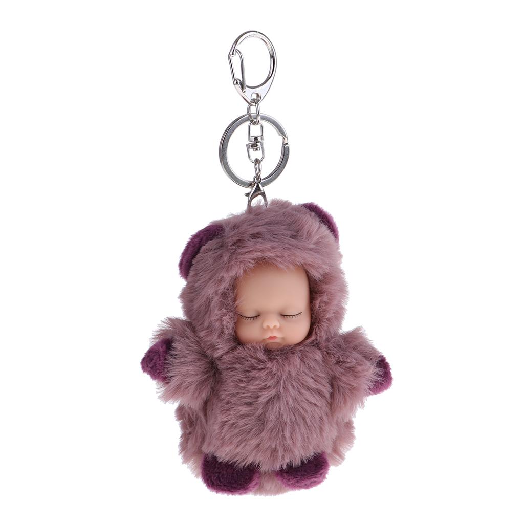 Cute Sleeping Baby Doll Key Chain Keyring Bags Car Charm Pendant