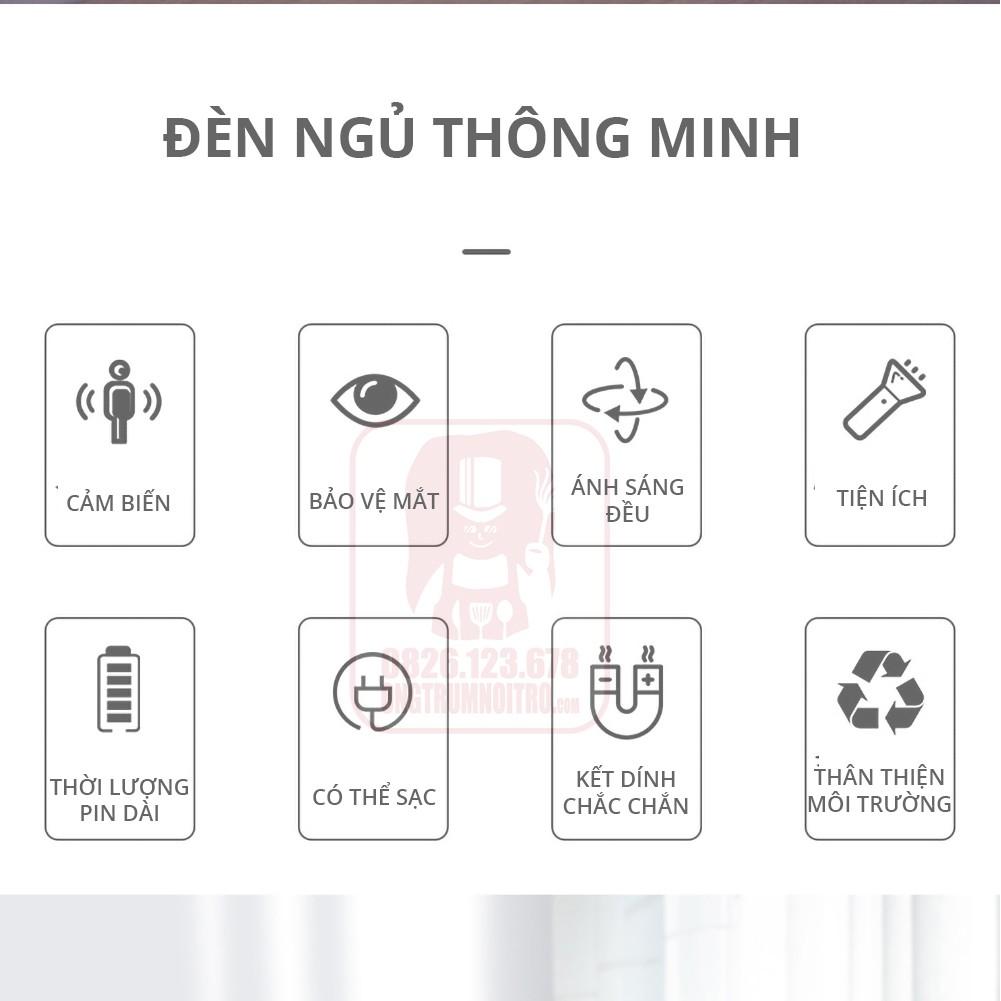 ĐÈN LED cảm ứng tự động pin sạc, nhỏ gọn tiện dụng, tự sáng khi có di chuyển