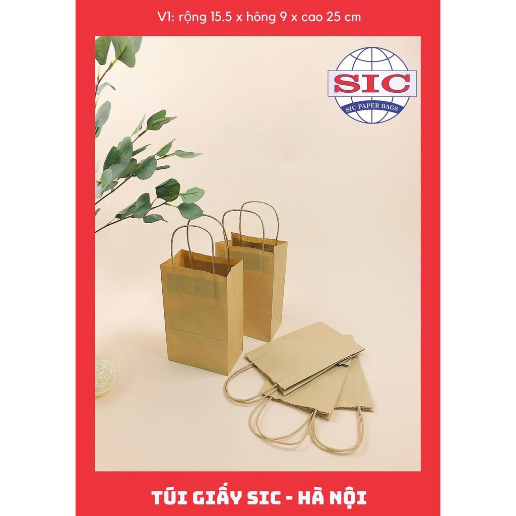 100 CHIẾC TÚI GIẤY V1-15,5x9x25 cm CÓ QUAI