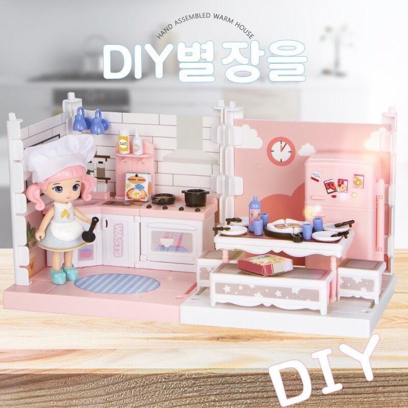 ️️ ️ MÔ HÌNH NGÔI NHÀ BÚP BÊ 3 TẦNG LẮP RÁP SIÊU XỊN LITTLE WORLD