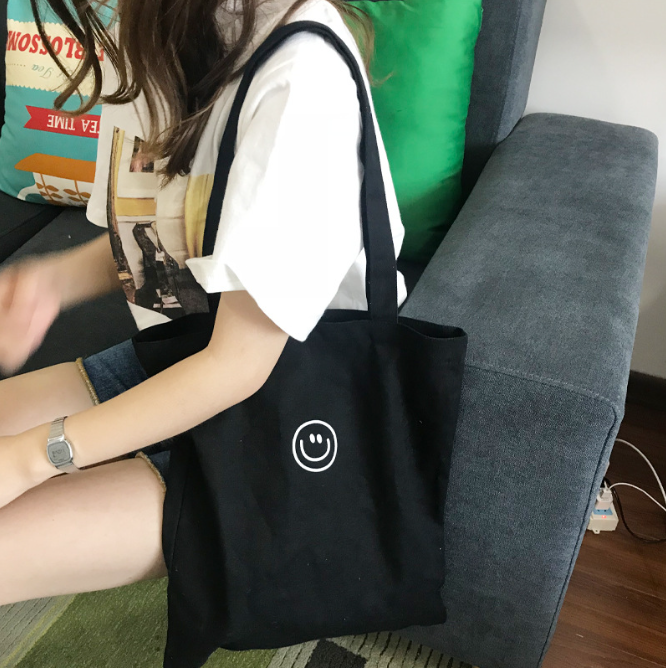 Túi tote nữ xinh đi học cute vải canvas trơn đeo vai đáng yêu cỡ lớn vừa sách vở giá rẻ thời trang học sinh dễ thương