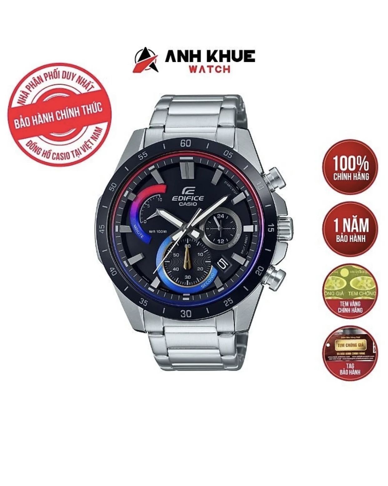 Đồng Hồ Casio Nam Edifice Dây THÉP KHÔNG GỈ  EFR-573HG-1AVUDF