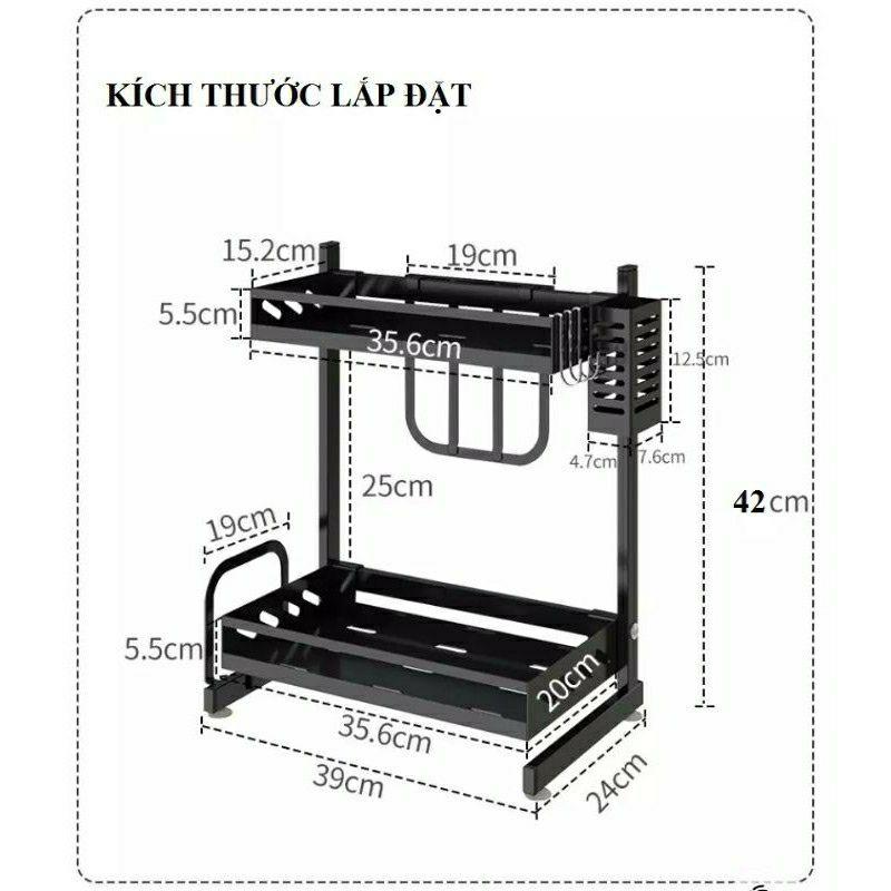 Kệ gia vị inox 2 ,3 tầng sơn tĩnh điện - Kệ đựng gia vị 2 , 3 tầng cao cấp