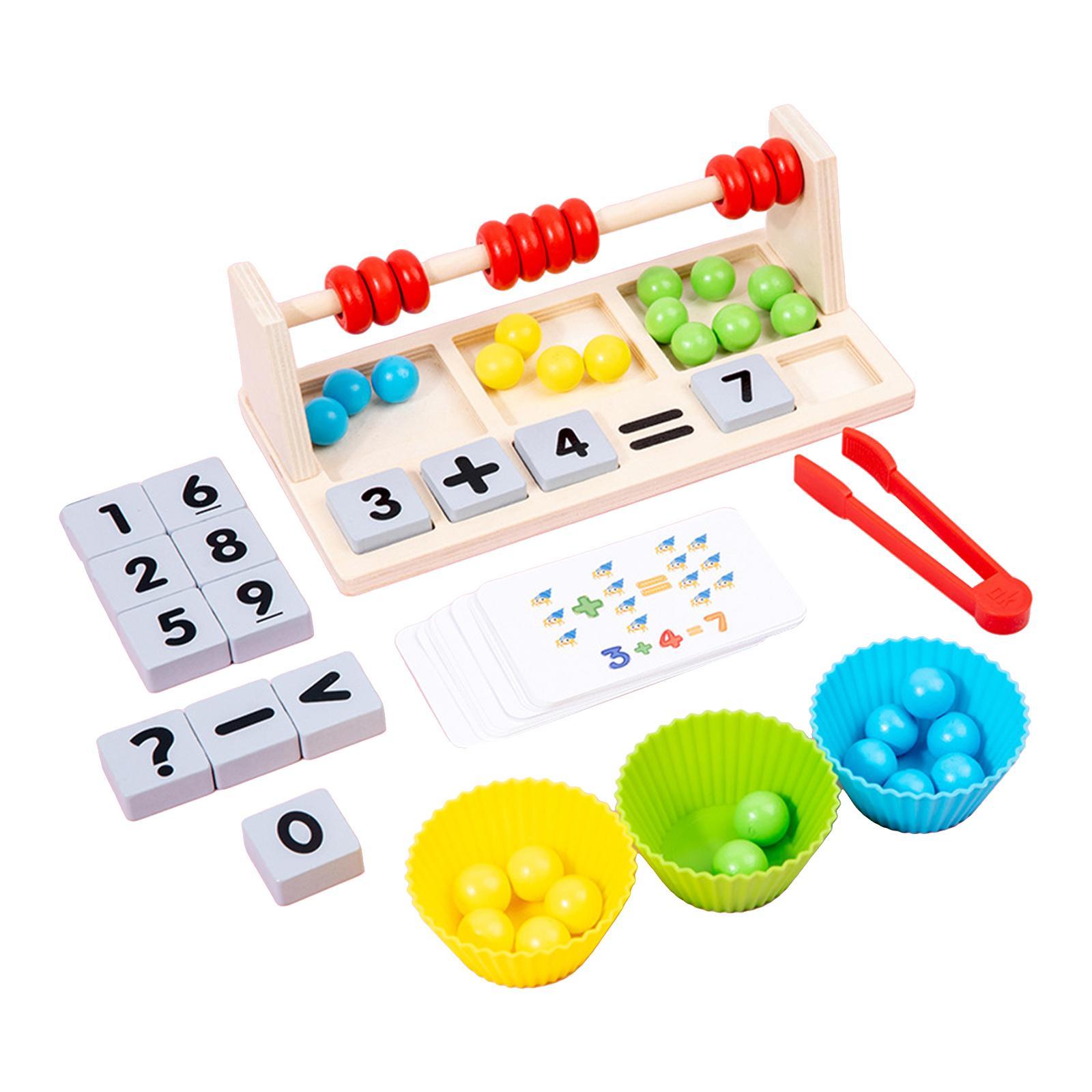 Learning Math Toy Gifts Color Sorting Educational Learning Toy Multicolor Teaching Aids Matching Board Wooden Toddler