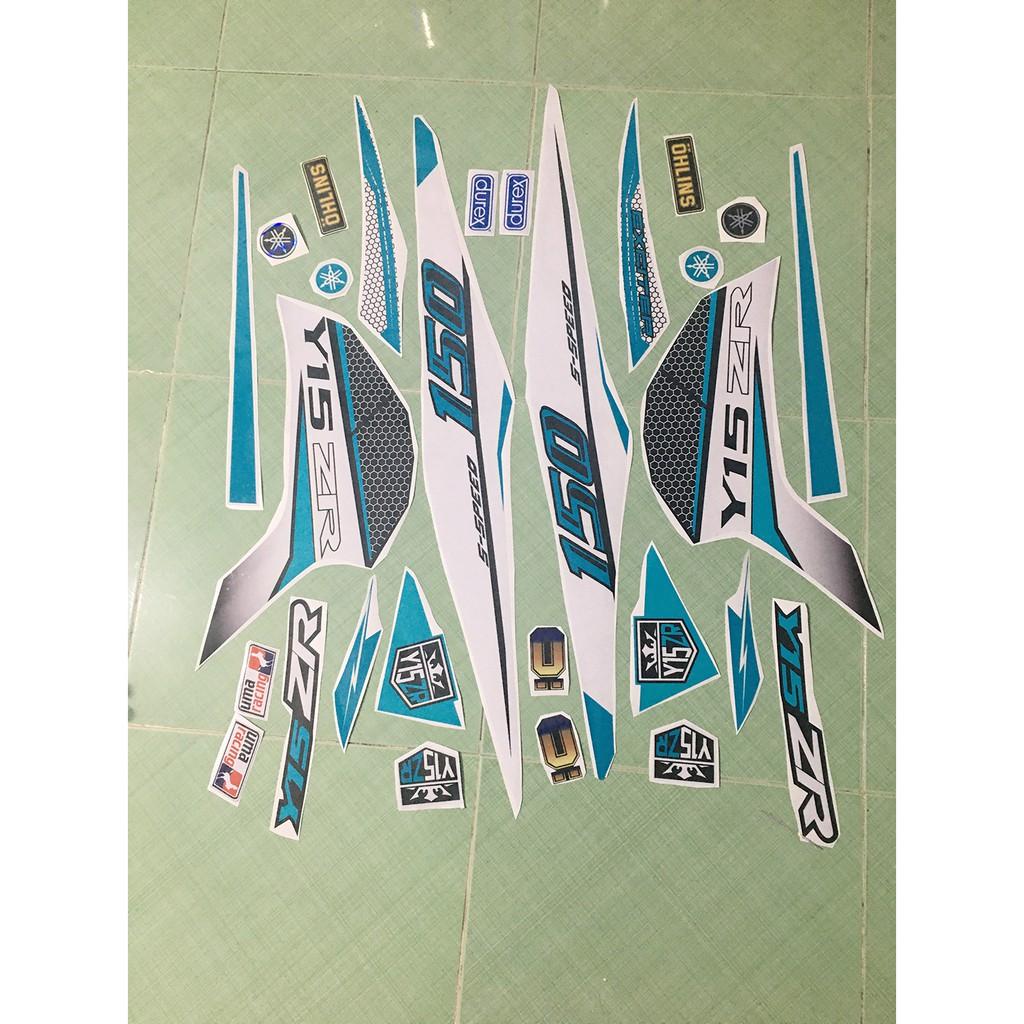 Tem exciter 150 Y15ZR xanh ngọc