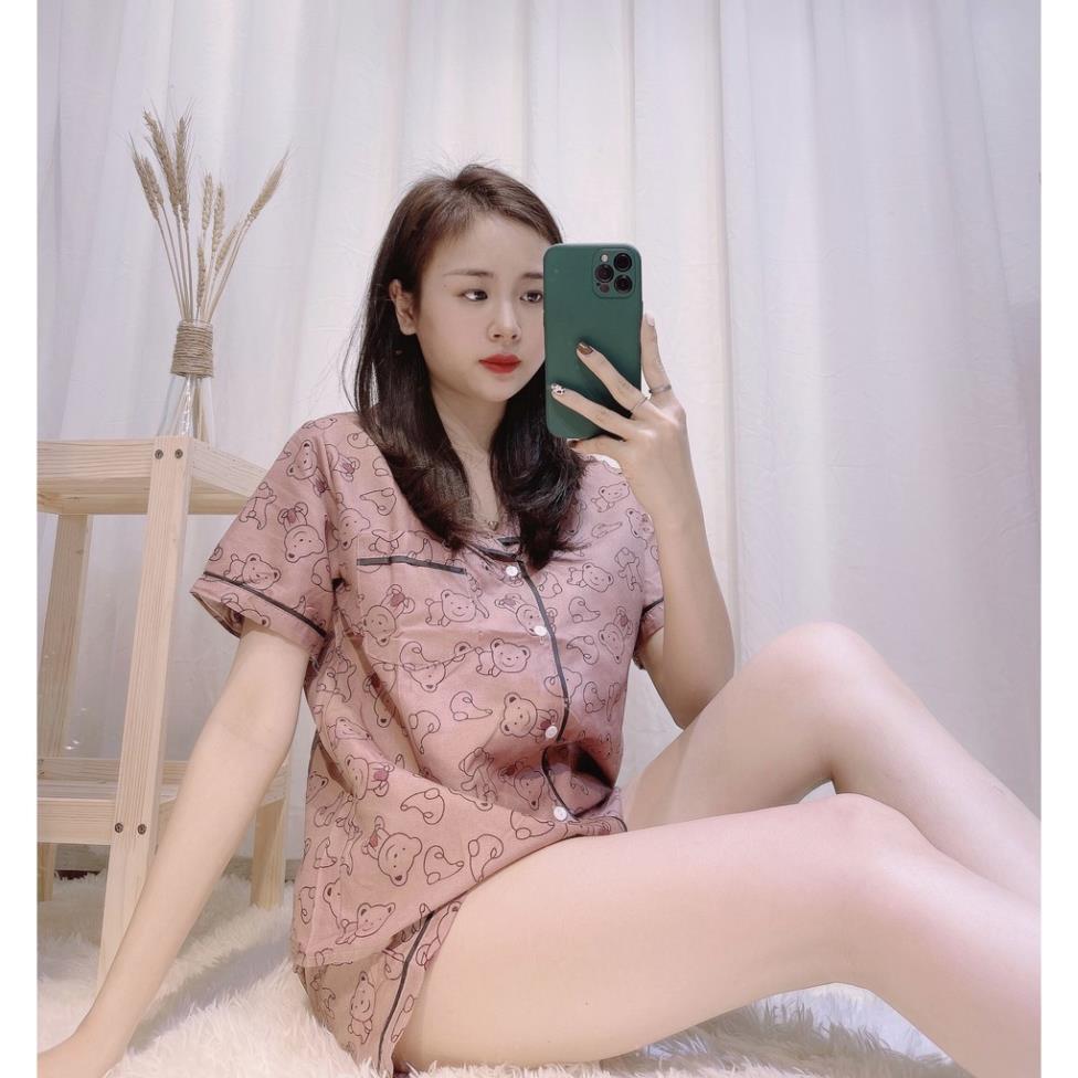 Bộ Cộc Pijama, Bộ Đồ Mặc Nhà Họa Tiết Hoạt Hình Siêu Cute