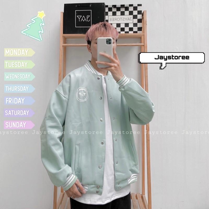 Áo khoác BOMBER F Tay dài form rộng Ulzzang ️/Nam nữ unisex ️ Jaystoree