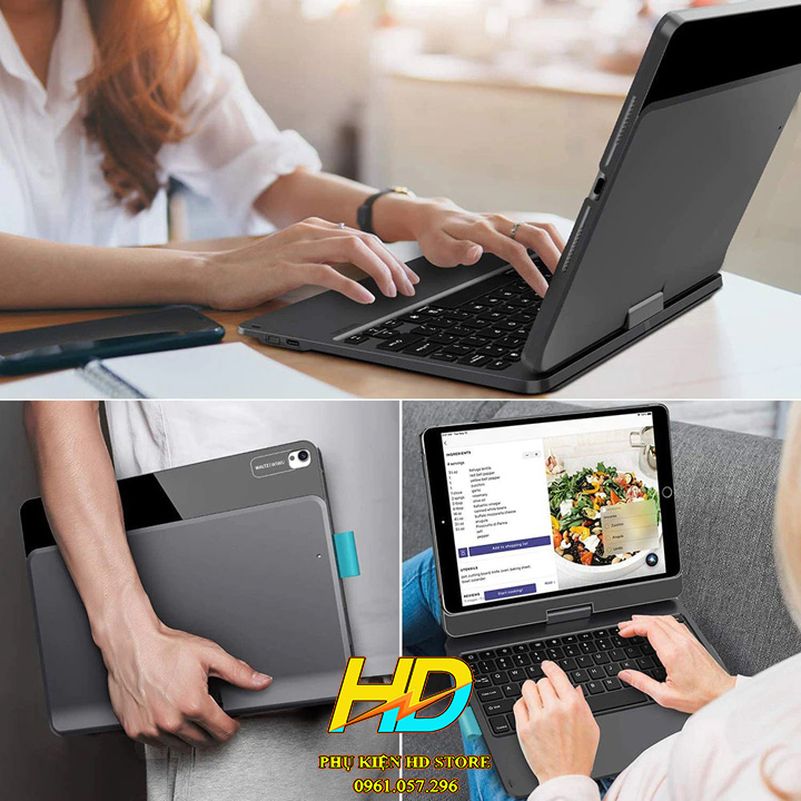 Bao Da Ốp Lưng Kèm Bàn Phím Dành Cho iPad Pro 11 inch Chính Hãng WIWU WALTZ MAGIC Xoay 360 Độ, Bàn Phím Có Đèn LED, và có TrackPad tiện Lợi - Hàng Chính Hãng