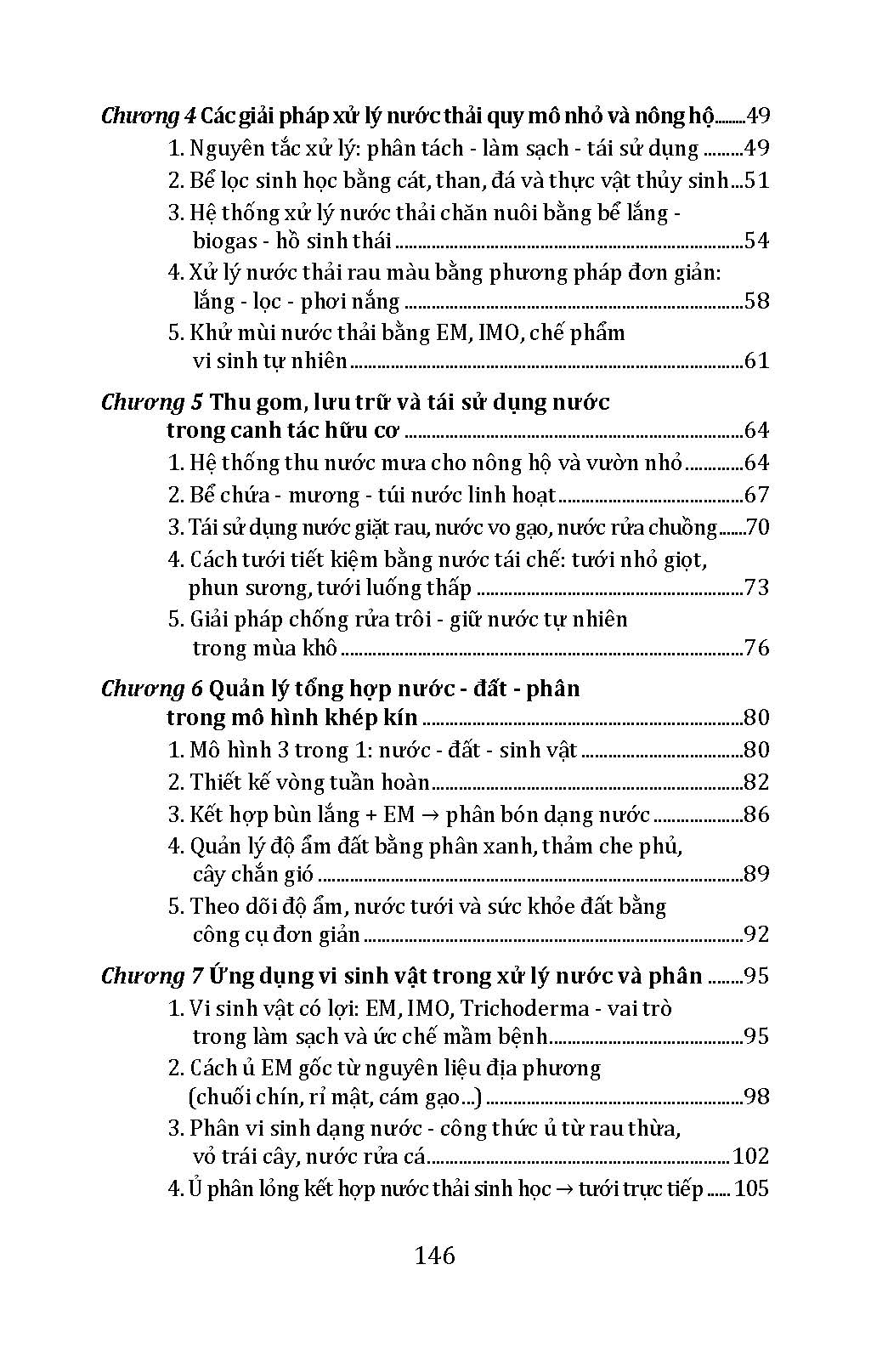 Nông Nghiệp Hữu Cơ - Canh Tác Tiết Kiệm Nước Và Xử Lý Nước Thải