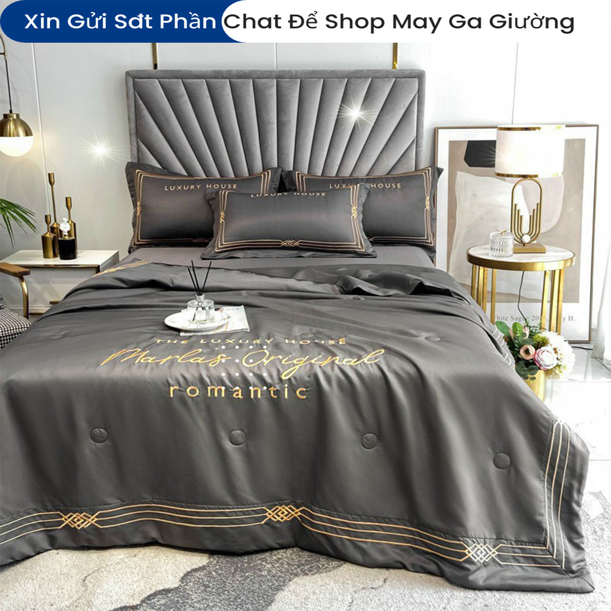 Bộ Chăn Ga Vỏ Gối Đệm Phi Lụa Nhập Khẩu Marlas Bộ Drap Giường Lụa Tencel Cao Cấp Bo Chun Drap Chăn Chần Bông