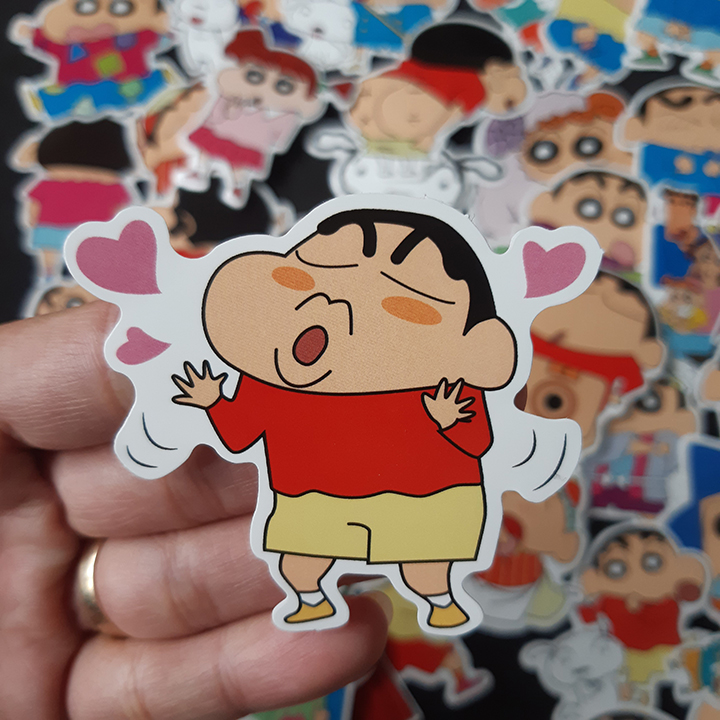 Bộ Sticker dán cao cấp chủ đề SHIN - CẬU BÉ BÚT CHÌ - Dùng dán Xe, dán mũ bảo hiểm, dán Laptop